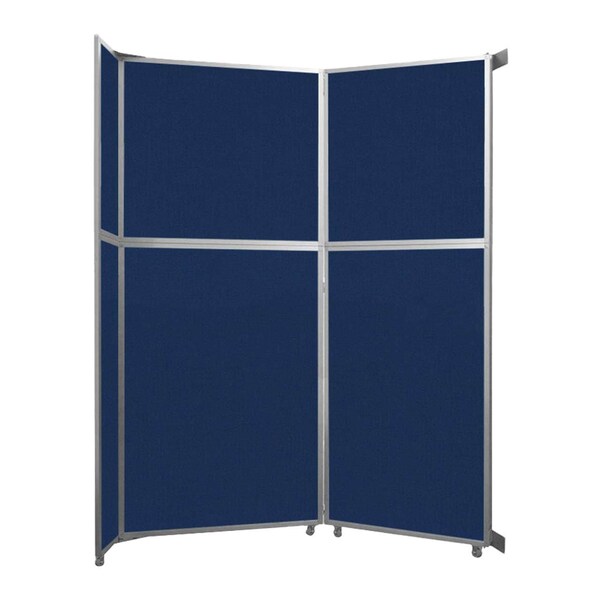 Operable Wall Folding Room Divider 7'11" x 10'3/4" Navy Blue Fabric
